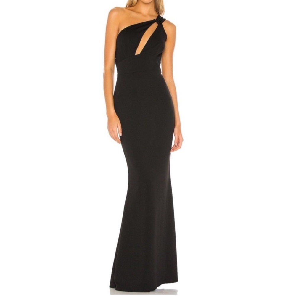 Elegant Black One-Shoulder Dress KATIE MAY